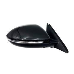 LKQ - 2019-2023 Volkswagen Jetta Passenger's Side Door Mirror Power Adjustment, Manual Folding, Heated, Blind Spot Indicator, Housing Turn Signal Indicator, Memory Setting, Mirror Turn Signal Indicator, Black