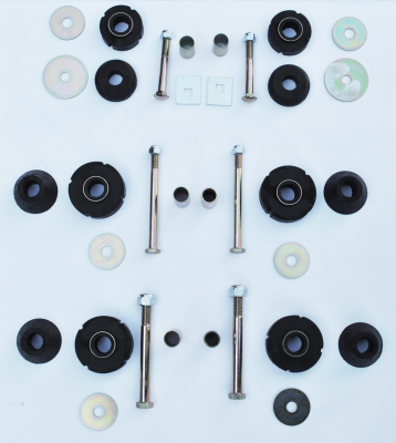 KP - 69-72 CHEV/GMC PICKUP 2WD, CAB/RADIATOR SUPPORT MOUNT KIT (40 PIECE) CONTAINS BUSHINGS, WASHERS, BOLTS AND SPACERS