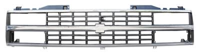 KP - 88-93 CHEVY PICKUP CHROME AND BLACK GRILLE FOR TRUCKS WITH COMPOSITE HEADLIGHTS