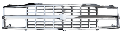 KP - 88-93 CHEVY PICKUP CUSTOM ALL CHROME GRILLE FOR TRUCKS WITH COMPOSITE HEADLIGHTS