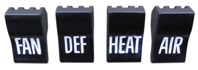 60-63 DELUXE HEATER CONTROL KNOB SET