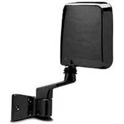 1987-1995 Jeep Wrangler Driver's Side Door Mirror Manual Adjustment, Manual Folding, Non-Heated, Black