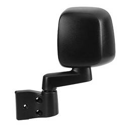 2003-2006 Jeep Wrangler Driver's Side Door Mirror Manual Adjustment, Manual Folding, Non-Heated, Textured Black