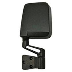 1987-2002 Jeep Wrangler Driver's Side Door Mirror Manual Adjustment, Manual Folding, Non-Heated, Textured Paint To Match