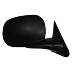 1998-2002 Dodge Ram 1500 Passenger's Side Door Mirror Manual Adjustment, Manual Folding, Non-Heated, Textured Black