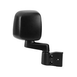 2003-2006 Jeep Wrangler Passenger's Side Door Mirror Manual Adjustment, Manual Folding, Non-Heated, Textured Black