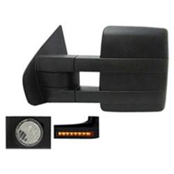 2007-2014 Ford F-150 Driver's Side Door Mirror Power Adjustment, Manual Folding, Heated, Blind Spot Mirror, Housing Turn Signal Indicator, Integrated Puddle Light, Mirror Turn Signal Indicator, Textured Black, with Tow Package