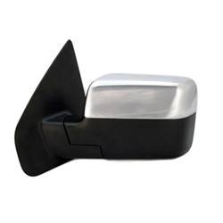 LKQ - 2007-2008 Ford F-150 Driver's Side Door Mirror Power Adjustment, Manual Folding, Heated, Housing Turn Signal Indicator, Mirror Turn Signal Indicator, Textured Chrome - Image 2