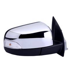 LKQ - 2019-2023 Ford Ranger Driver's Side Door Mirror Power Adjustment, Powered Folding, Heated, Blind Spot Indicator, Housing Turn Signal Indicator, Integrated Puddle Light, Mirror Turn Signal Indicator, Textured Chrome - Image 2