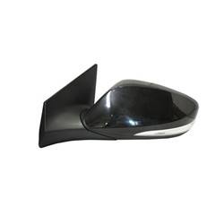 2011-2013 Hyundai Elantra Driver's Side Door Mirror Power Adjustment, Manual Folding, Heated, Housing Turn Signal Indicator, Mirror Turn Signal Indicator, Black