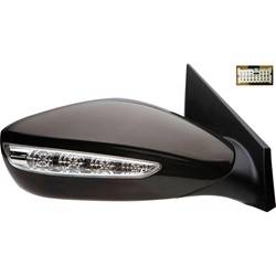 LKQ - 2011-2013 Hyundai Sonata Passenger's Side Door Mirror Power Adjustment, Manual Folding, Non-Heated, Housing Turn Signal Indicator, Mirror Turn Signal Indicator, Textured Paint To Match - Image 2