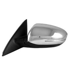 LKQ - 2013 Kia Optima Driver's Side Door Mirror Power Adjustment, Powered Folding, Heated, Housing Turn Signal Indicator, Mirror Turn Signal Indicator, Chrome - Image 2