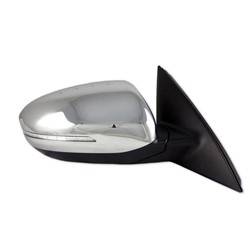 LKQ - 2013 Kia Optima Passenger's Side Door Mirror Power Adjustment, Powered Folding, Heated, Housing Turn Signal Indicator, Mirror Turn Signal Indicator, Chrome - Image 2