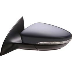 LKQ - 2009-2012 Volkswagen Passat Driver's Side Door Mirror Power Adjustment, Powered Folding, Heated, Housing Turn Signal Indicator, Integrated Puddle Light, Memory Setting, Mirror Turn Signal Indicator, Textured Gray - Image 2