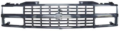 88-93 CHEVY PICKUP REPLACEMENT GRILLE FOR TRUCKS WITH COMPOSITE HEADLIGHTS BLACK, PAINT TO MATCH